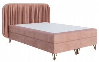 Łóżko kontynentalne tapicerowane 200X200 Ajran z materacem