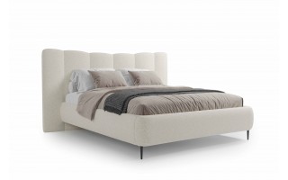 Łóżko tapicerowane PREMIUM NOOK 140x200 z pojemnikiem, na wysokich nóżkach