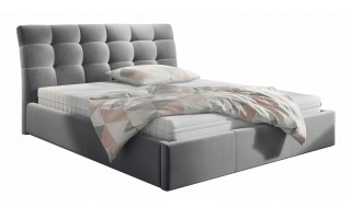 Łóżko tapicerowane z wygiętym do tyłu zagłówkiem FLOYD