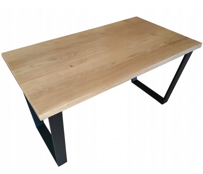 Industrialny stół z litego drewna dębowego