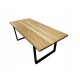Industrialny stół z litego drewna dębowego