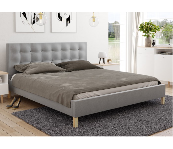 Stylowe łóżko w stylu skandynawskim do sypialni Dawid 
