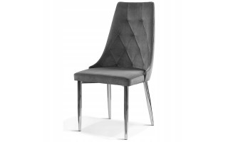 Krzesło tapicerowane CAREN II SILVER metal. noga