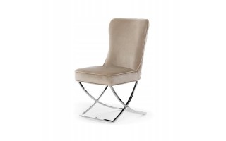 Krzesło SCARLET stylowe metalowa noga srebrna