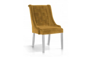 Krzesło tapicerowane PRINCE MIODOWE drewniane nogi