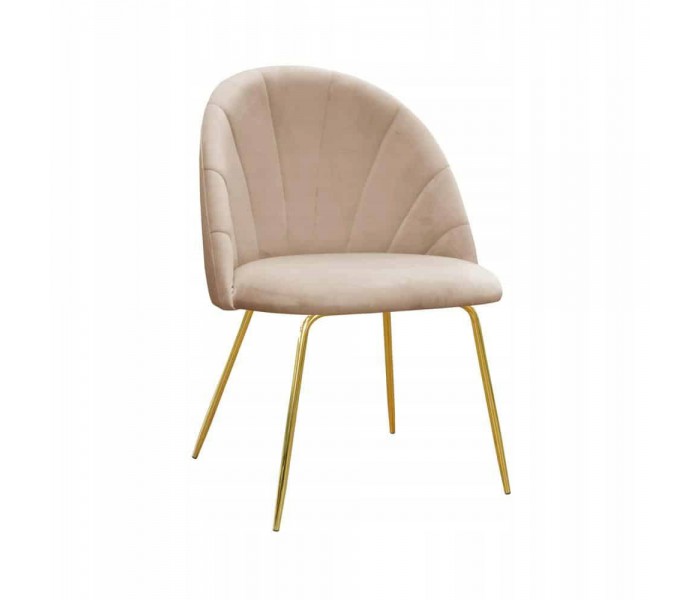 Krzesło tapicerowane Ariana na złotych nogach
