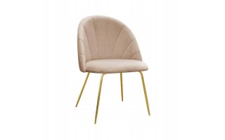 Krzesło tapicerowane Ariana na złotych nogach