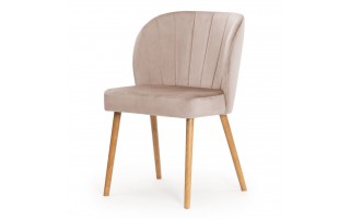 Krzesło tapicerowane SHELLY PLUS drewniane nogi