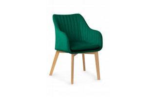 Krzesło/Fotel HUAN II drewniane nogi podłokietnik