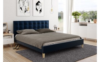 Pikowane łóżko DAWID 160x200 styl skandynawski