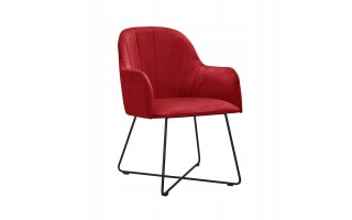 Fotel / krzesło ILARIO CROSS na metalowych nogach