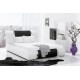 Prążkowane łóżko tapicerowane 120x200 z pojemnikiem VICTORIA