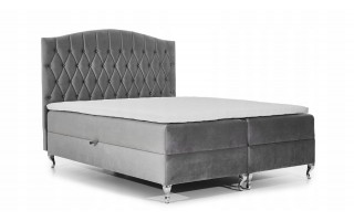 Łóżko kontynentalne 120x200 w stylu glamour z pikowaniem karo - PUERTO