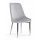 Krzesło tapicerowane OLIVIER metalowa srebrna noga