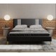 Łóżko do sypialni w stylu industrialnym DELTA 140x200 na wysokich nóżkach