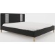 Stylowe łóżko tapicerowane DELTA 180x200 w pepitkę loft