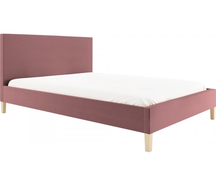 Proste łóżko tapicerowane do minimalistycznej sypialni OMEGA 160x200