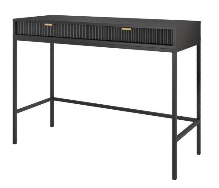 Ryflowane biurko konsola SALLY T-104 czarne