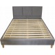 Wzorzyste łóżko tapicerowane 140x200 w stylu prowansalskim