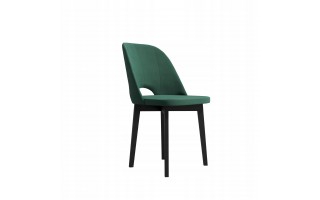 Zielone krzesło tapicerowane na prostych nogach KT680/N