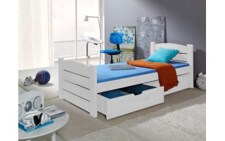 Drewniane łóżko dziecięce 80x180 ROMA szuflady