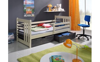 Drewniane łóżko dziecięce 80x180 OTYLIA szuflady