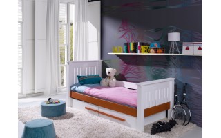Drewniane łóżko dziecięce 80x180 CARMEN szuflady