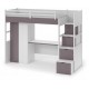 Łóżko piętrowe TRISTAN 90x200cm + szafa + biurko