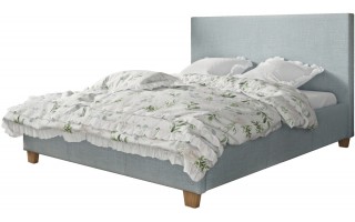 Łóżko tapicerowane do sypialni Basic zagłówkiem