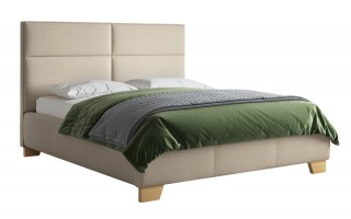 Sypialniane łóżko tapicerowane z wezgłowiem Mike